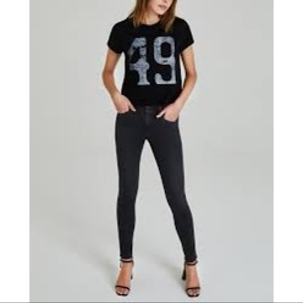 AG Adriano Goldschmied FARRAH SKINNY Ankle JEANS PRESSURE BLACK 28